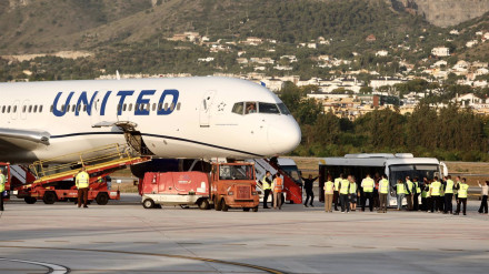 01/06/2023 Llegada al Aeropuerto del primer vuelo del nuevo servicio estacional sin escalas a Nueva York de la compañía United Airlines