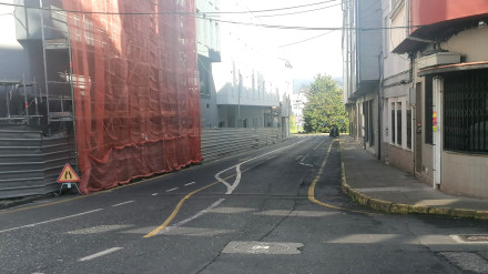 Zona en la que se realizarán las obras en la carretera de A Gándara