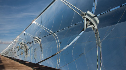 Paneles de una planta termosolar
