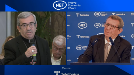 Luis Argüello y José Luis Restán en el desayuno organizado por New Economy Forum