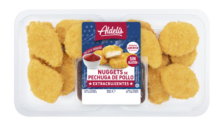 Los nuggets de pollo empanado de Aldelís, salen de sus plantas.