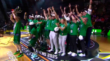 Unicaja celebra la reconquista de la FIBA Champions League de baloncesto