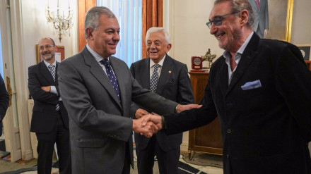 El alcalde de Sevilla, José Luis Sanz, junto al director y presentador de 'Herrera en Cope', Carlos Herrera