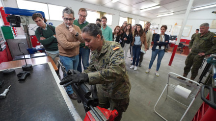 Un momento de la visita