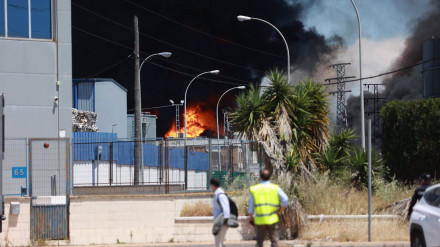 Columna de humo del lugar donde se ha producido el accidente