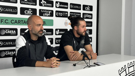 Alberto Martín, junto al técnico Jordi Juste