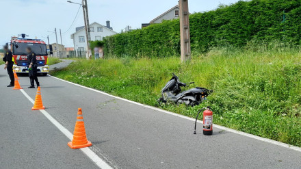 Accidente de moto en San Xiao de Narón