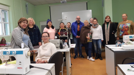 Alumnas y profesoras del taller Tecer para medrar