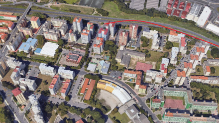 Tramo que se cortará a la circulación en el barrio ferrolano de Caranza