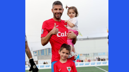 Rubén Rivera, con sus hijos