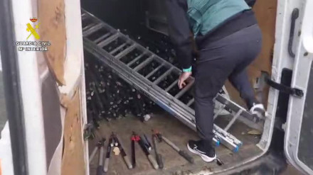 Operación Redcupru de la Guardia Civil que ha desarticulado una banda dedicada al robo de cable en el área de Santiago