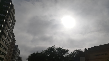 Imagen de la niebla en A Coruña esta tarde