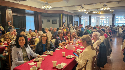 Ana Ares, Martina Aneiros y Rosa Martínez Beceiro, en el acto en el Casino Ferrolano
