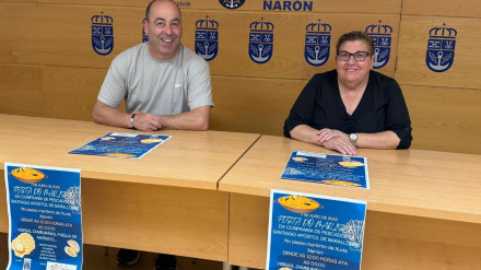 Jorge López y Mar López durante la presentación de esta fiesta del marisco