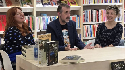 Rober Cagiao en una de las presentaciones de su último libro