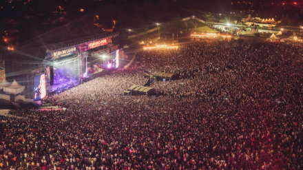 Recinto del Monte del Gozo que acoge el Festival O Son do Camiño