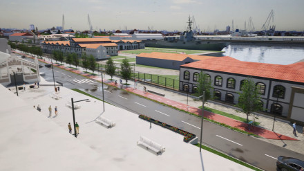 Imagen de recreación de Abrir Ferrol al mar