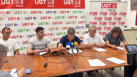La rueda de prensa se desarrolló en la  sede de UGT en Ferrol