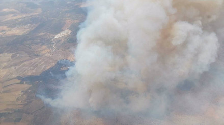 El Infoca amplía su despliegue por el incendio en una zona de cultivos, pasto y matorral de Burguillos