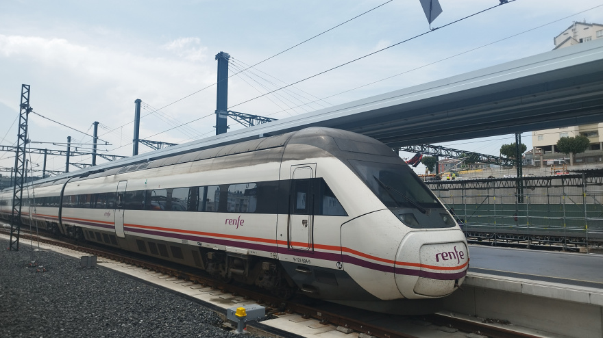 Tren en la estación de A Coruña
