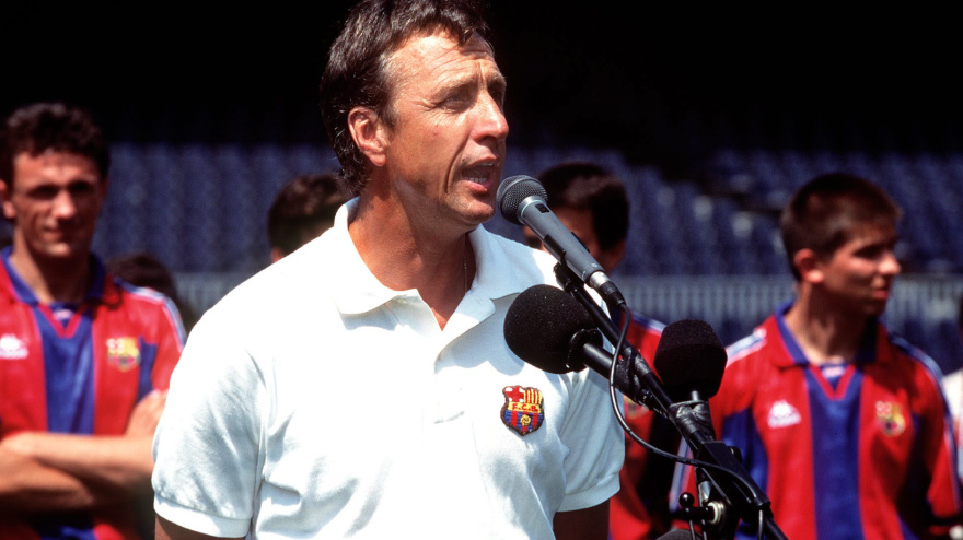 Johan Cruyff en su etapa como entrenador del Fútbol Club Barcelona