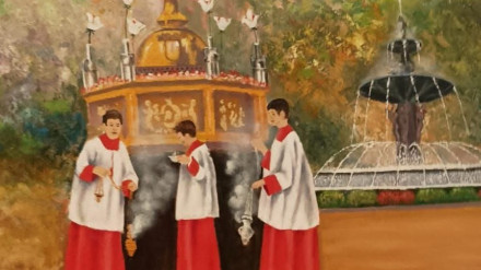 Detalle del Cartel del Corpus editado por la Asociación Corpus Christi