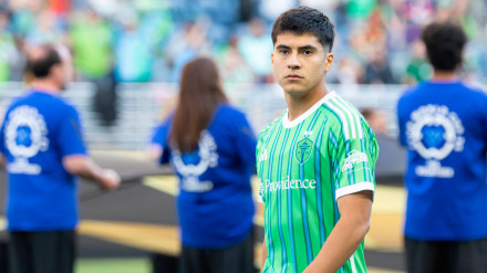 Obed Vargas, jugador del Seattle Sounders, durante el Mundial de Clubes