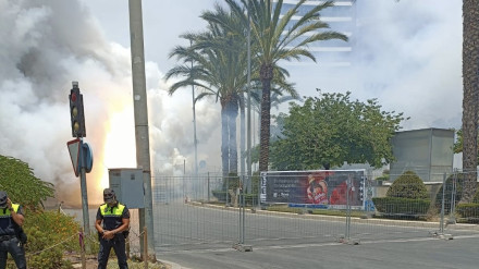 Espectacular final de la mascletà de este viernes en Alicante.