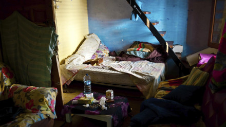 Interior de un piso okupado