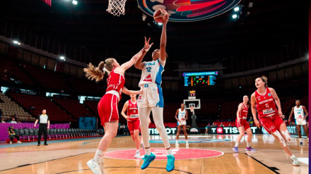 Imagen del Francia-Suiza del Eurobasket femenino