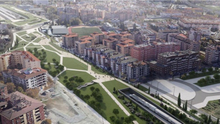 Recreación de la zona afectada