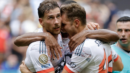 Goretzka celebra el 1-3 del Bayern contra el Flamengo