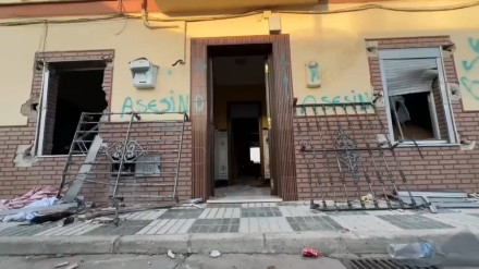 Así ha quedado la vivienda donde residía el detenido.