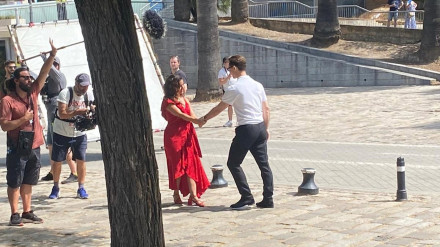 Rodaje de la serie 'Berlín' en Sevilla.