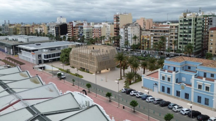Vista aérea del futuro Museo de la Mar de Castellón