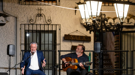 Segundo Falcón y Manolo Franco en la Peña de la Platería