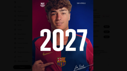 Jan Virgili tras renovar con el Barcelona