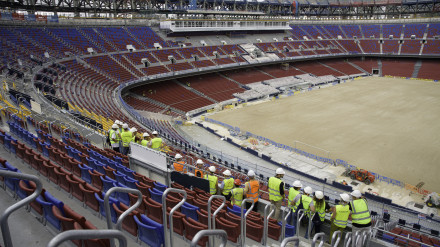 Imágenes de las obras del Camp Nou