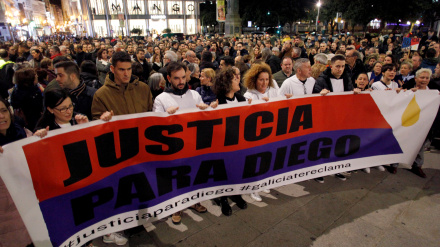 Manifestación en A Coruña para exigir Justicia para Diego Bello en 2020