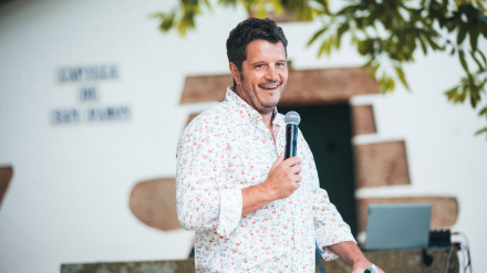 Xosé Antonio Touriñán, na presentación do Castelo Conta 2025