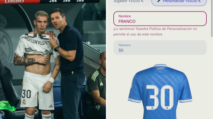 Franco Mastantuono y su nombre prohibido en la camiseta
