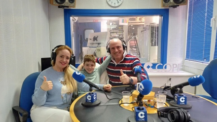 Emilio y Eva Marín, en los estudios de COPE