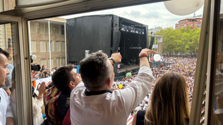 Las fiestas de San Mateo 2025 comienzan con una plaza del Ayuntamiento de Logroño a reventar: Así ha sido el lanzamiento del cohete