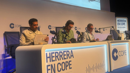 Alberto Herrera, Jorge Bustos y Carlos Herrera en Málaga