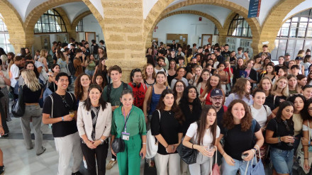 22/09/2025 Recibimiento a alumnado internacional en la Universidad de Cádiz.POLITICA UCA