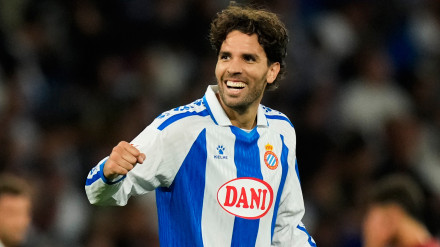 Leandro Cabrera marca el gol del empate (1-1) en el Espanyol-Valencia