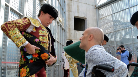 Tomás Angulo, con su apoderado, Paco Ruíz