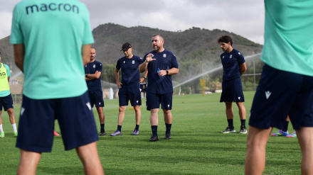 Javi Rey, en un entrenamiento