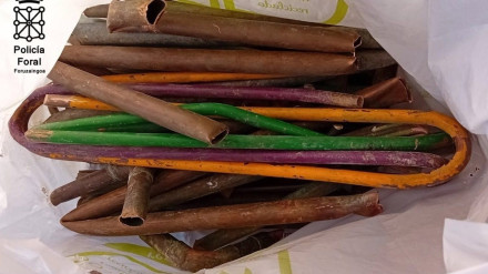 Parte del material robado en Cascante.