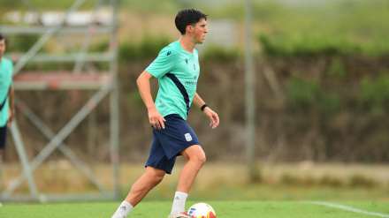 Fidalgo, en la sesión de trabajo en la Ciudad deportiva